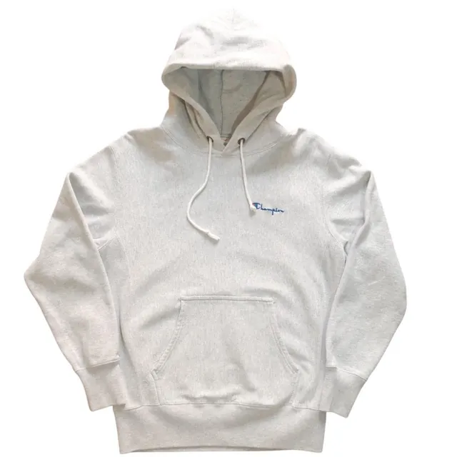 Vintage Champion Reverse Weave Small Logo Embroidered Hoodie