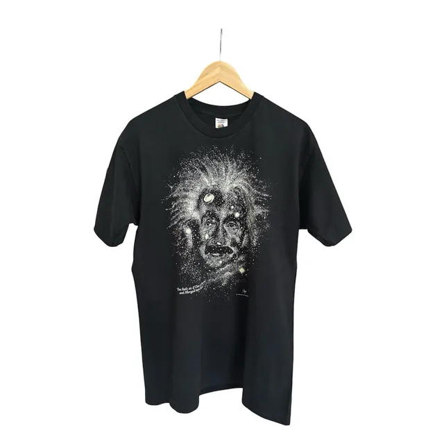Vintage 1993 Albert Einstein Galaxy Graphic "Glow In The Dark" Tee