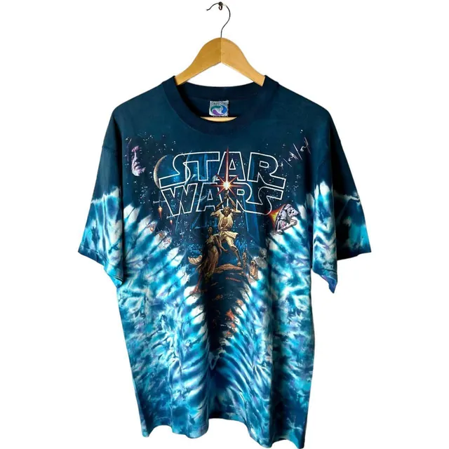 Vintage 1997 Star Wars Liquid Blue Tie Dye