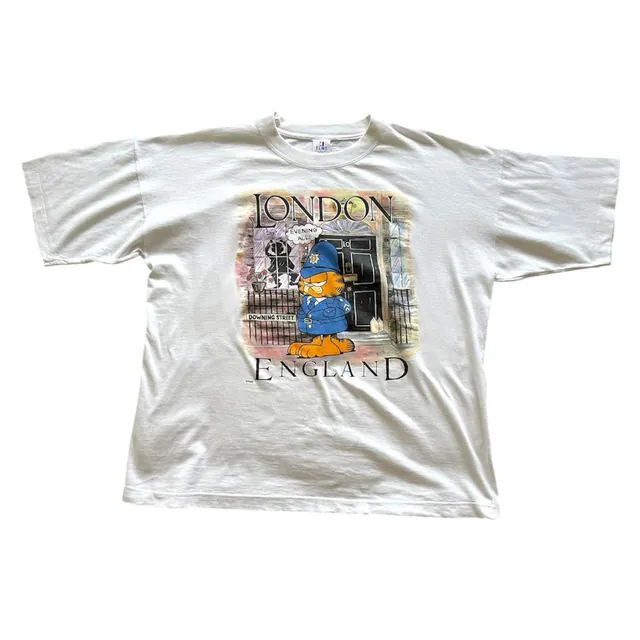 Vintage 90s Garfield London England Police T-Shirt
