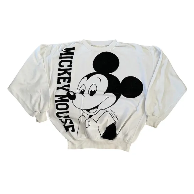 Vintage 90s Disney Mickey Mouse Mirror Print Sweatshirt