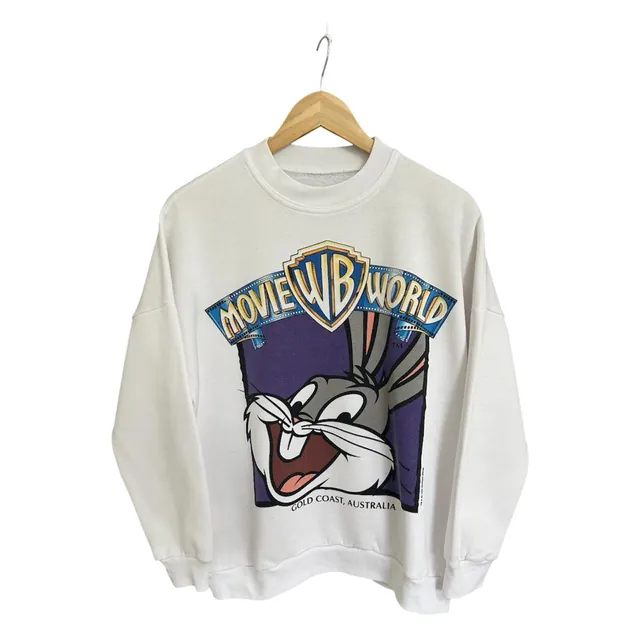 Vintage 90s Warner Bros Movie World Bugs Bunny Sweatshirt